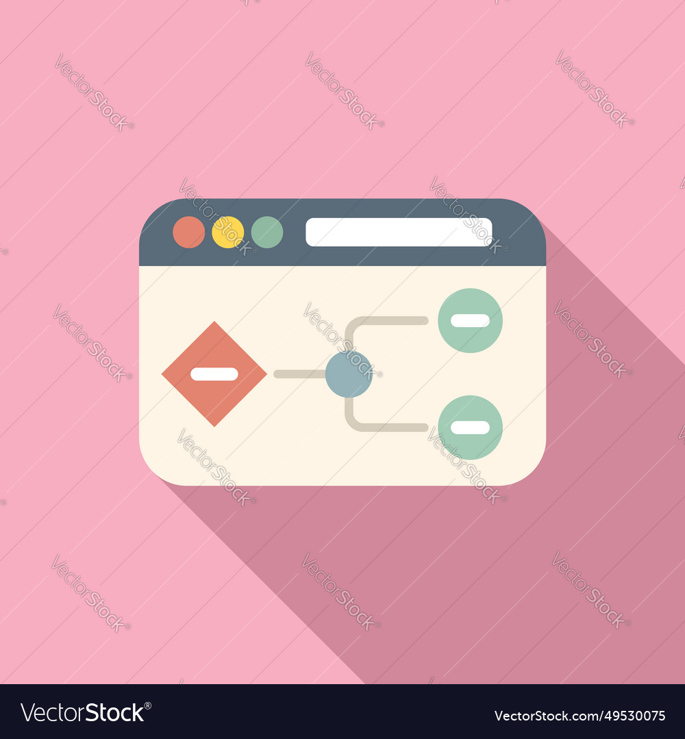 Web scheme api icon flat interface website Vector Image