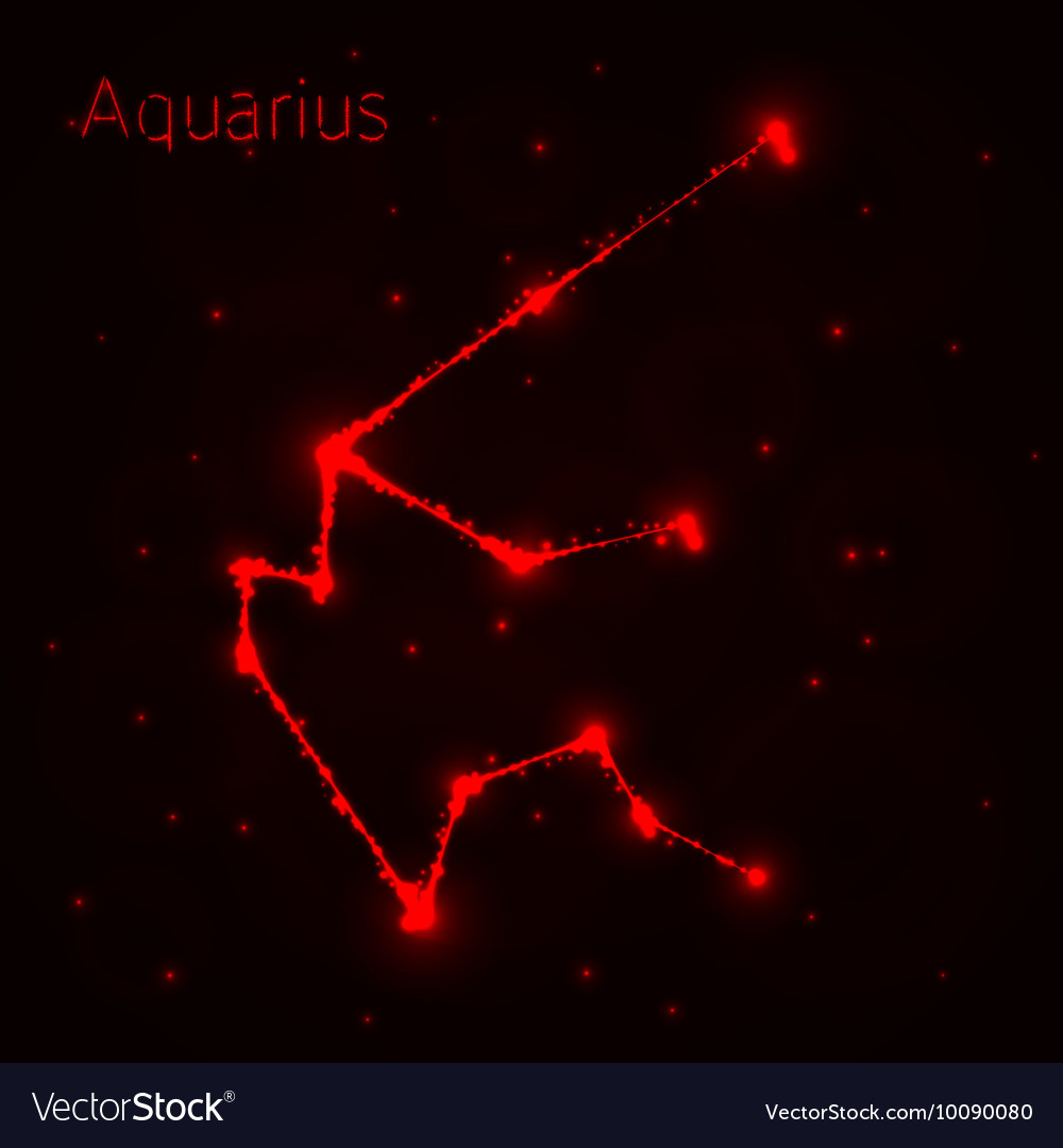 Aquarius silhouette of lights