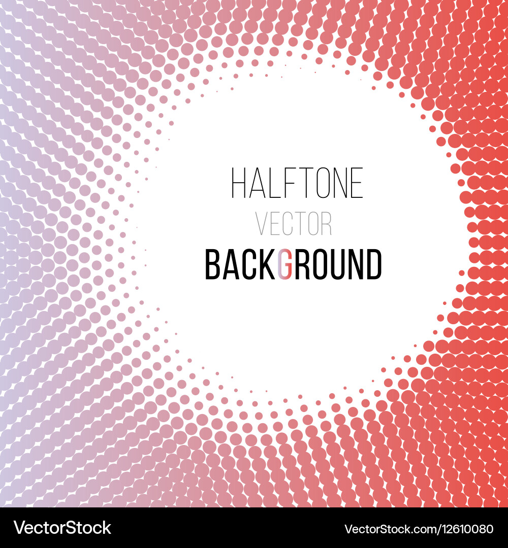 Color gradient dot halftone background Royalty Free Vector