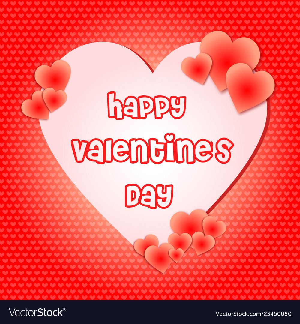 Happy valentines day in hearts shape bold font Vector Image