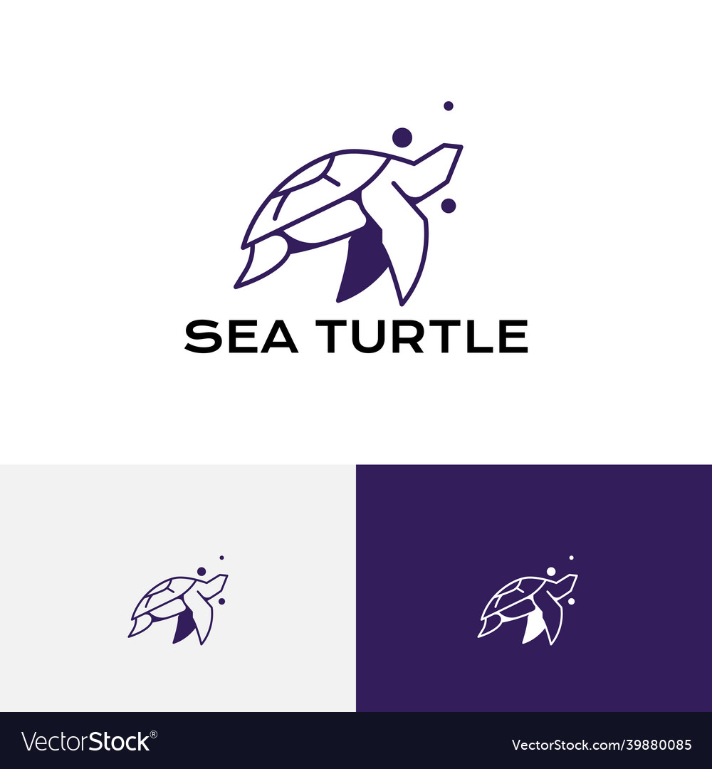 Abstract sea turtle animal underwater wildlife Vector Image