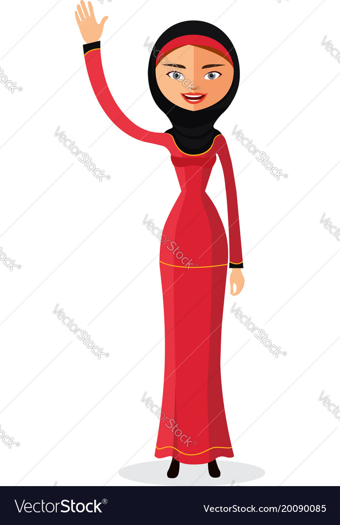 Beautiful muslim woman in a hijab Royalty Free Vector Image