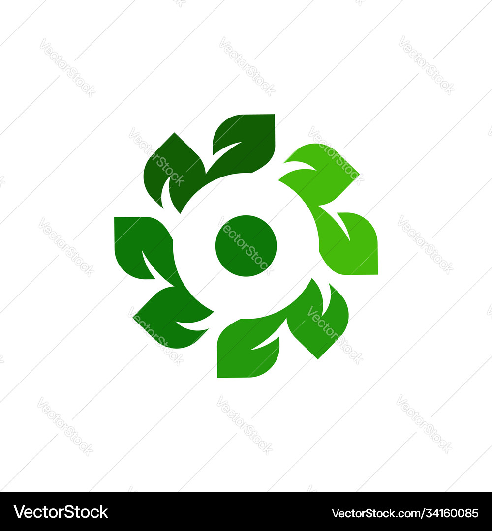 Circle leaf style concept Royalty Free Vector Image