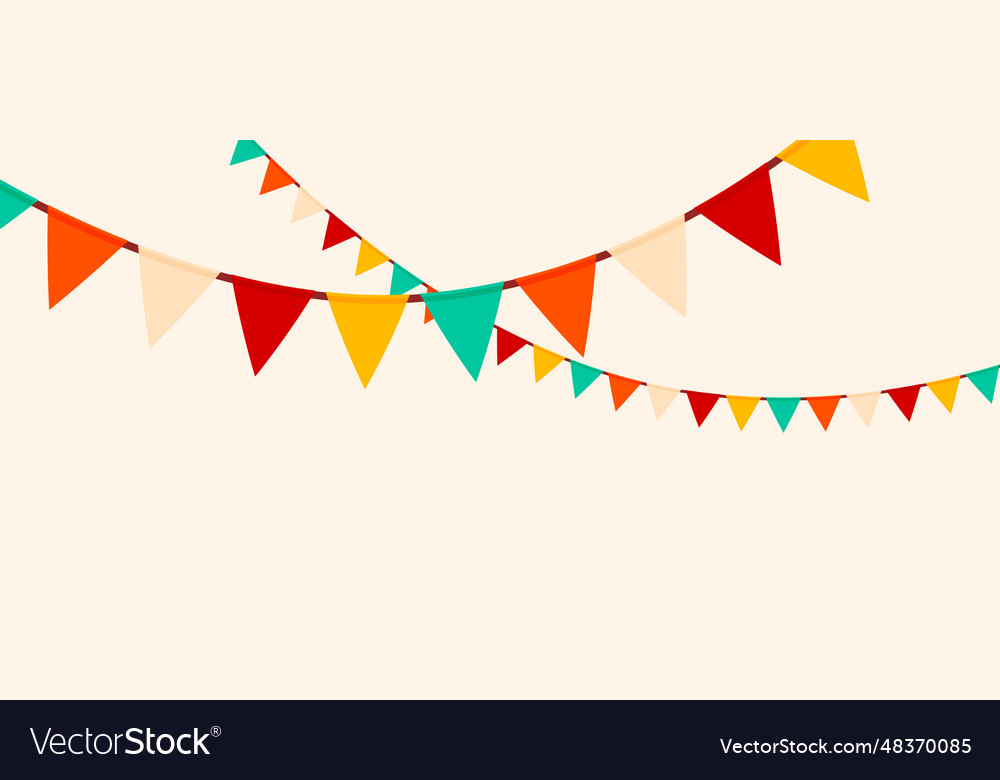 Festive flag garlands Royalty Free Vector Image