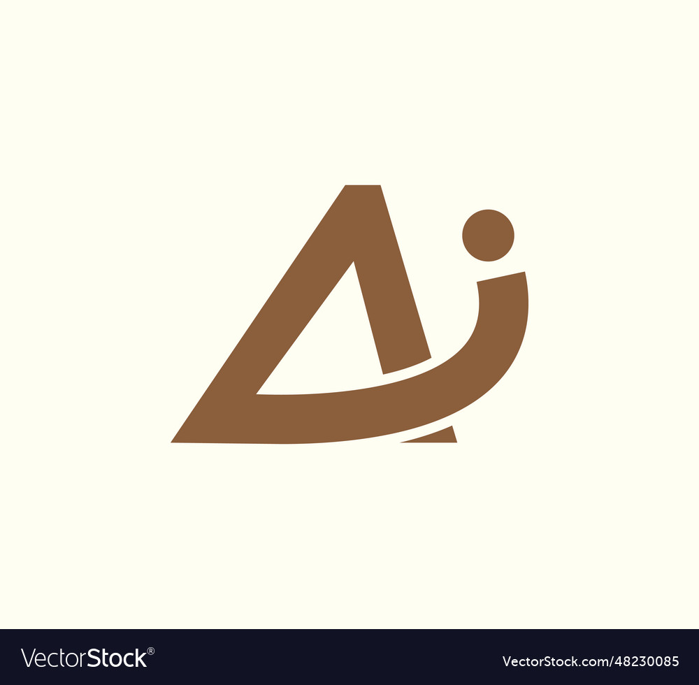 Initials letter ai logo simple design Royalty Free Vector