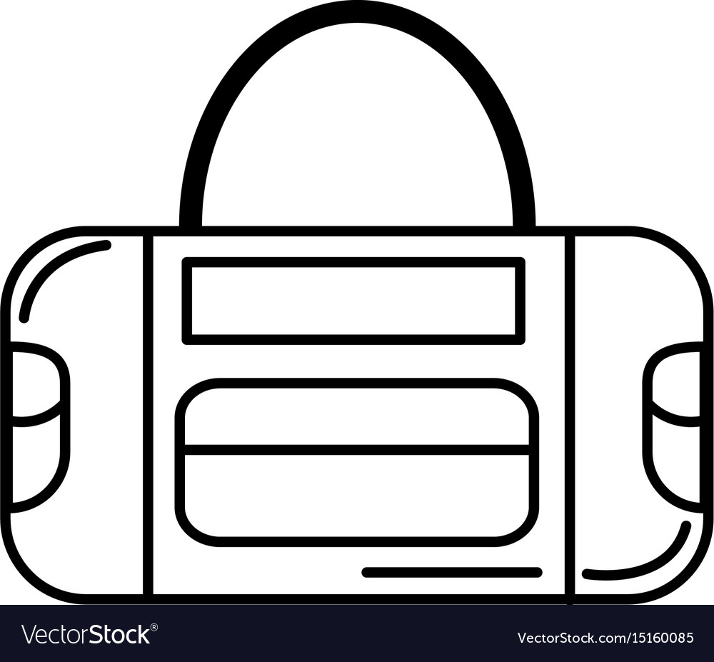 Line sport bag to save clohes Royalty Free Vector Image