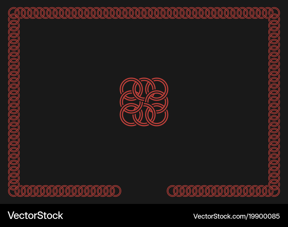 Linked rings frame Royalty Free Vector Image - VectorStock