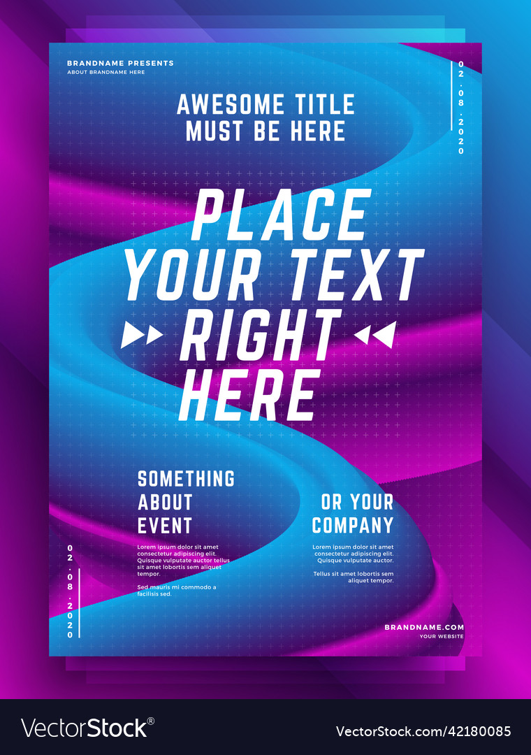 Modern abstract cover design template vibrant vector image Modern abstract cover design template vibrant