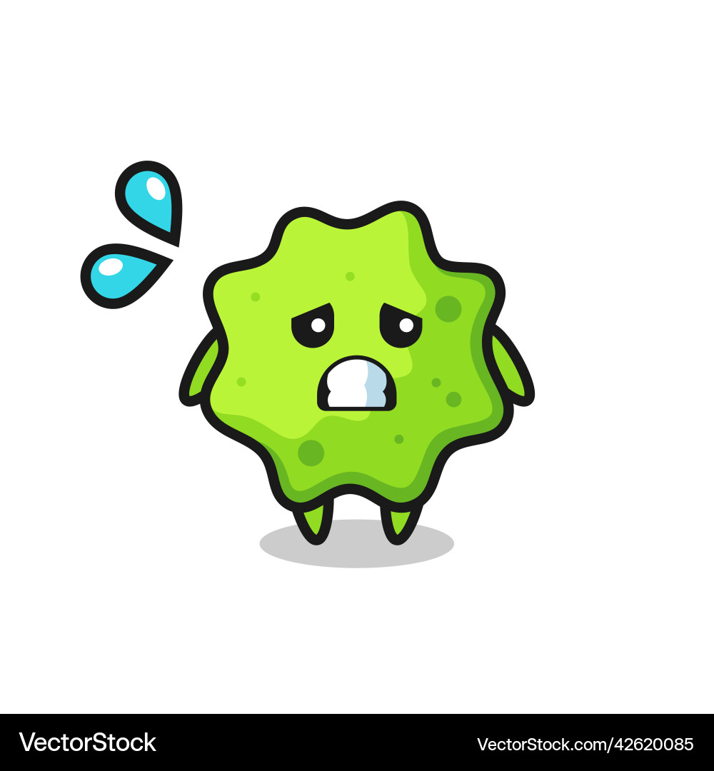 Splat mascot character with afraid gesture Vector Image
