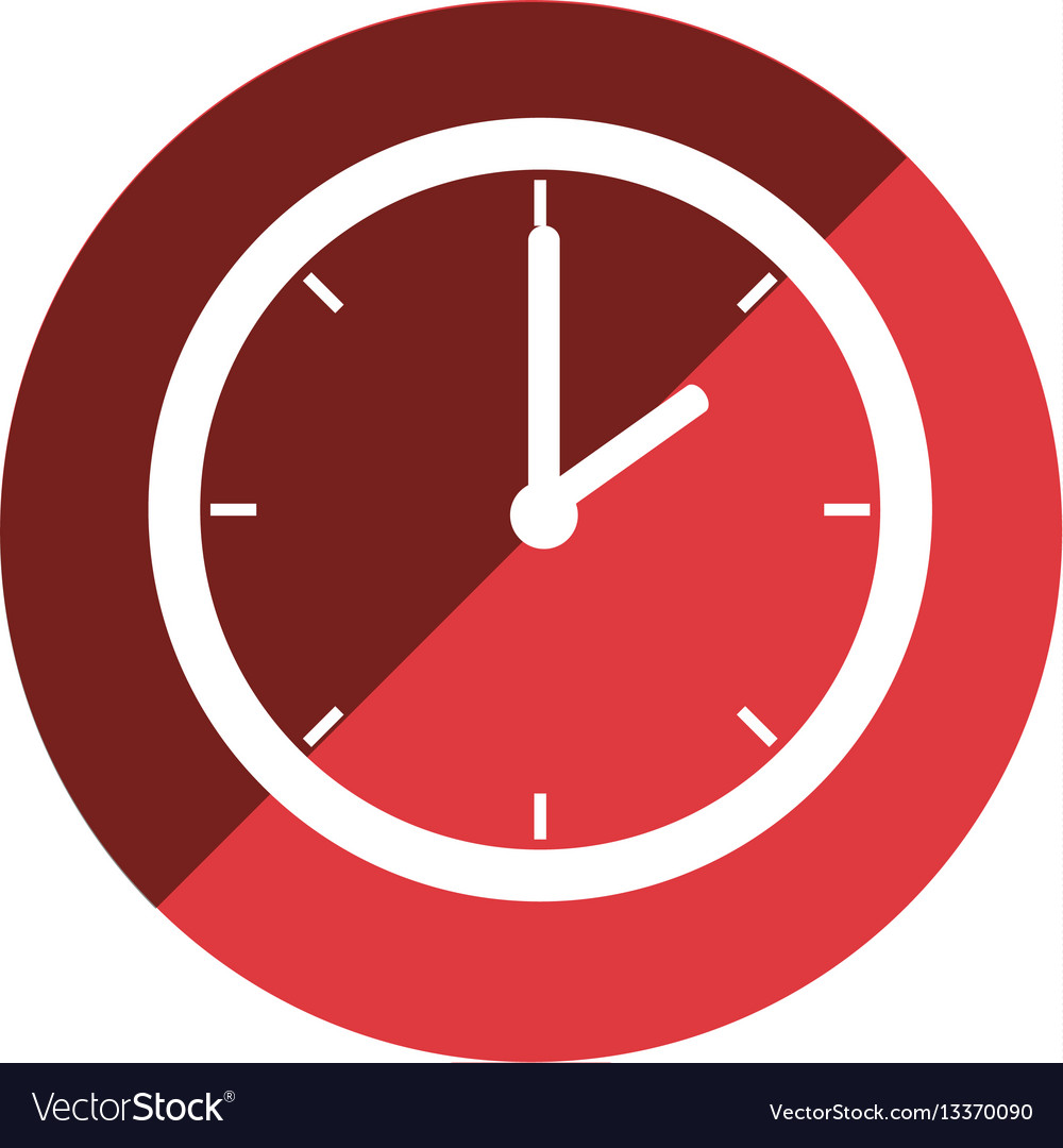 color circular emblem with wall clock royalty free vector