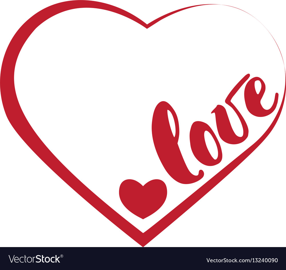 Hand drawn typography inspirational word love Vector Image