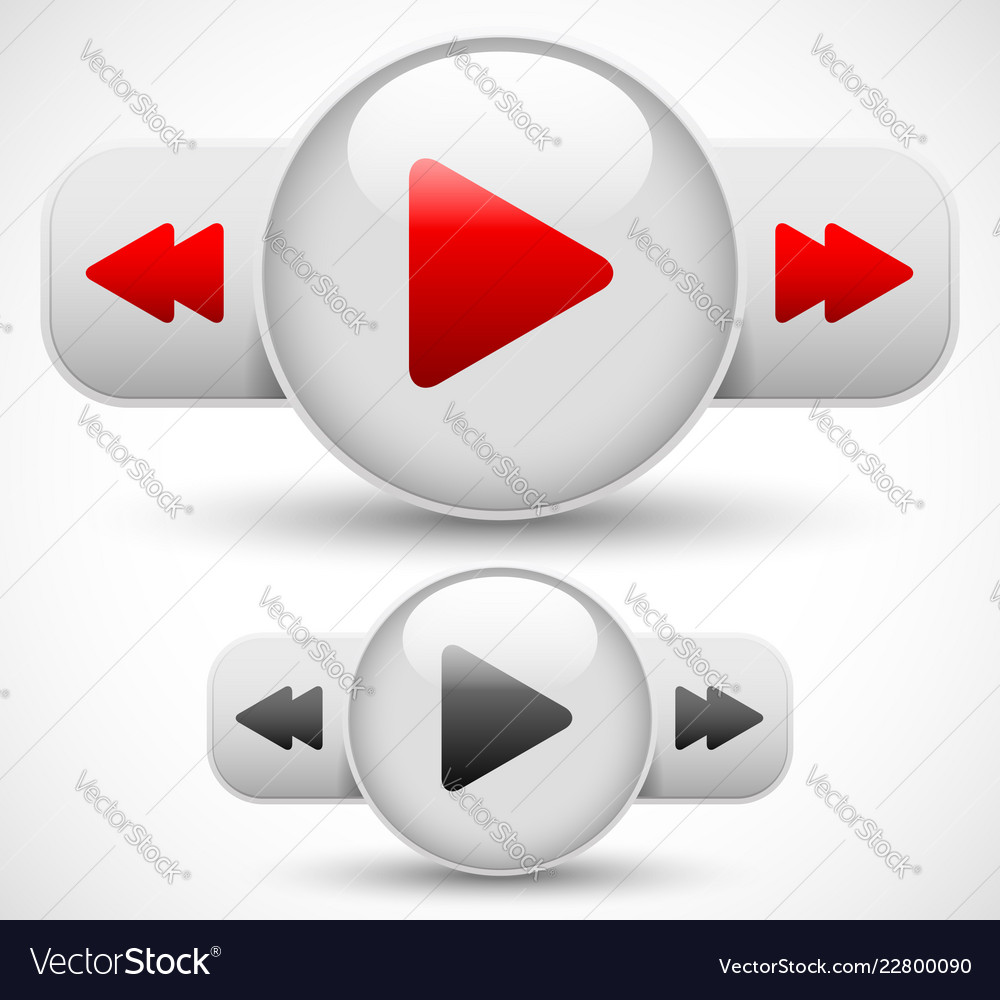 Play fast forward rewind button Royalty Free Vector Image