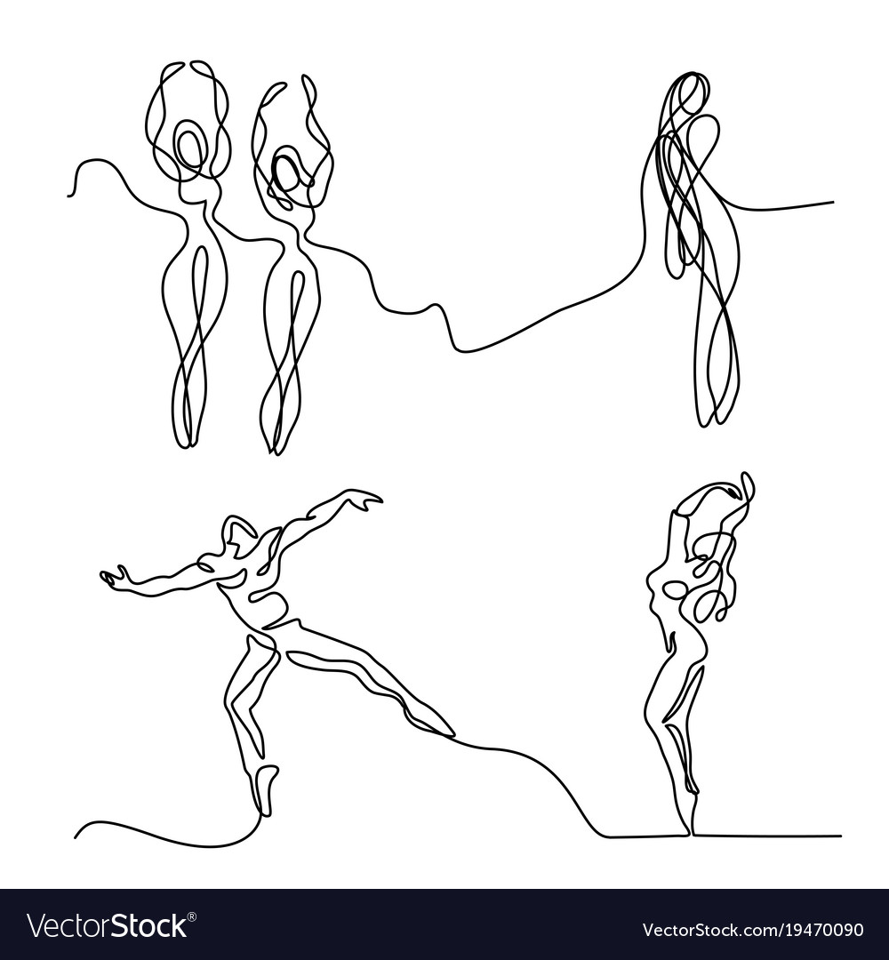 Set Ballet Dancer Ballerina Royalty Free Vector Image 5502