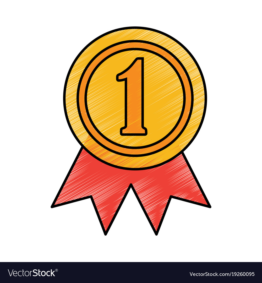 Award rosette number one competition Royalty Free Vector