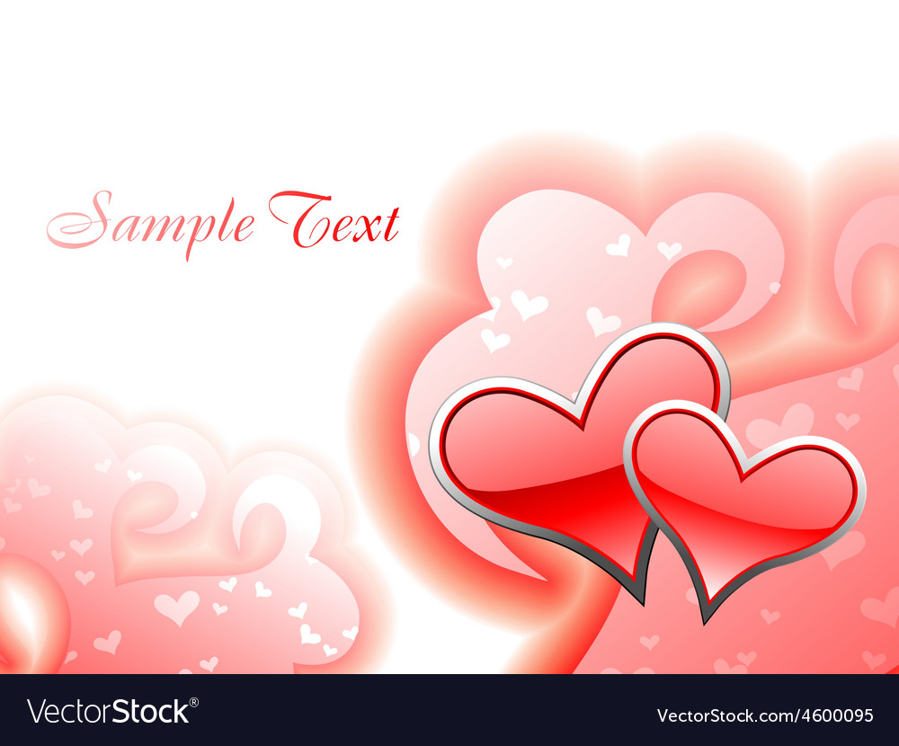 Beautiful heart background design Royalty Free Vector Image