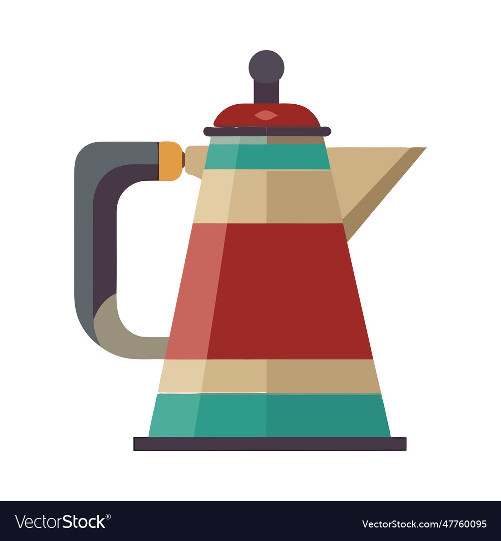 Iconic kettle design with handle isolated Vector Image