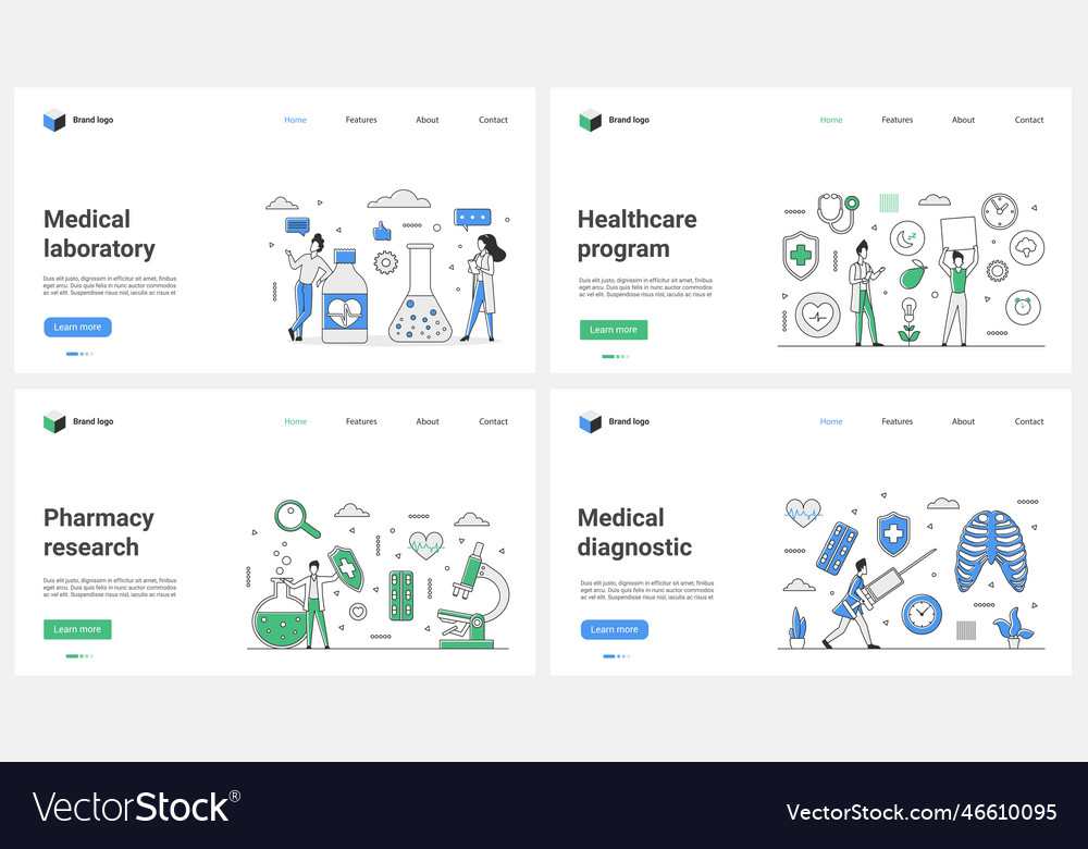 Medical laboratory diagnostics and healthcare Vector Image