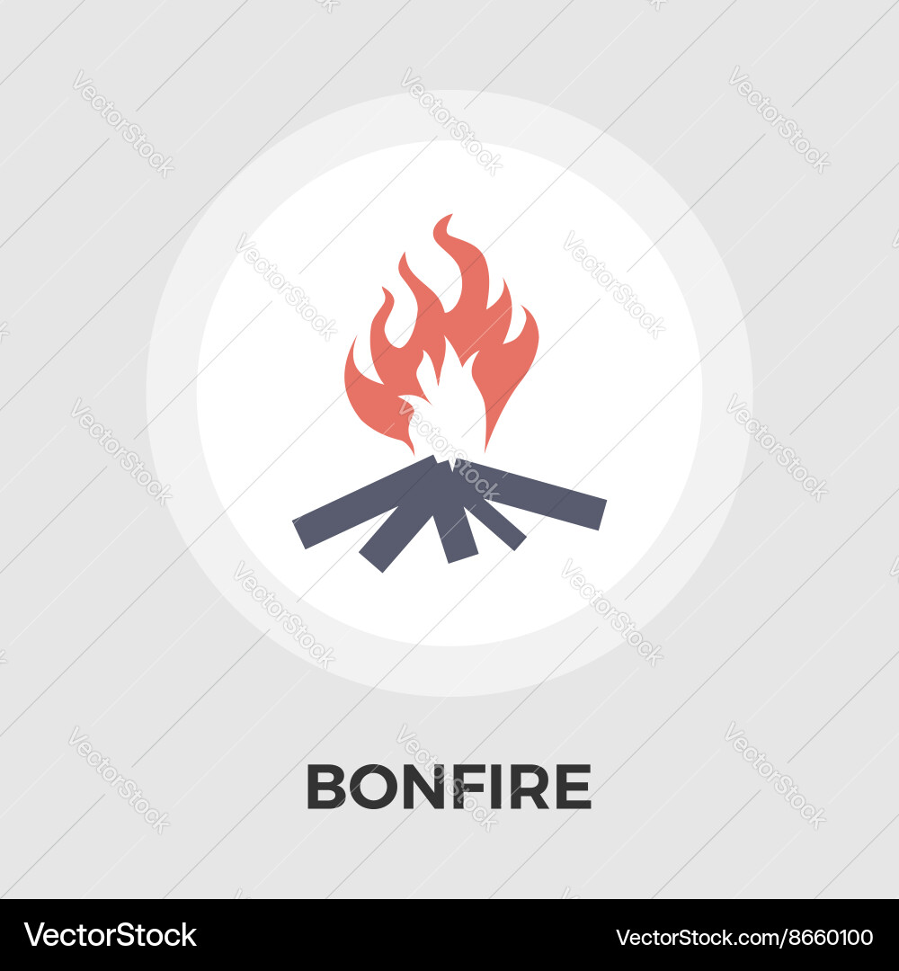 Bonfire flat icon Royalty Free Vector Image - VectorStock
