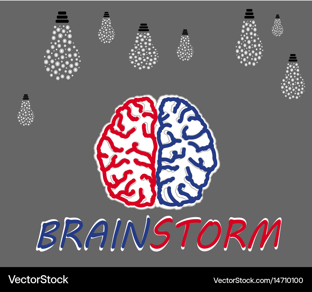 Brainstorming creative idea Royalty Free Vector Image