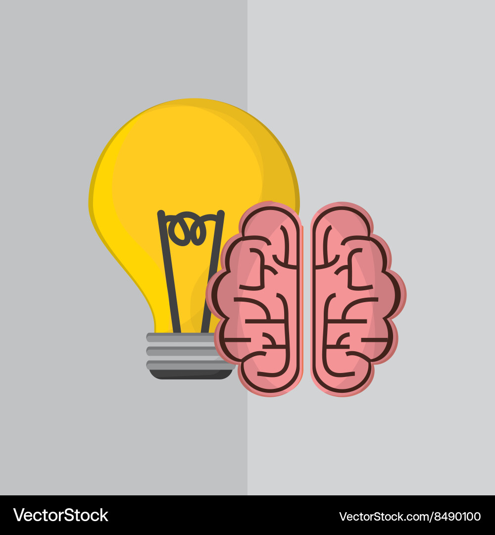 Flat about idea design Royalty Free Vector Image