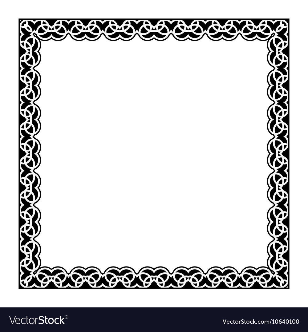 Gypsy ornamental frame  square border  Royalty Free Vector 