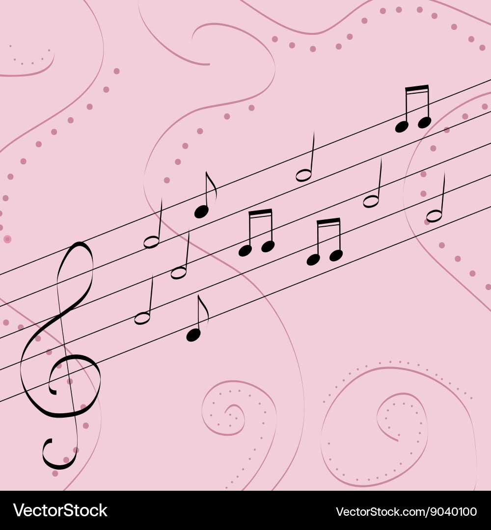 Music pattern delicate color texture Royalty Free Vector