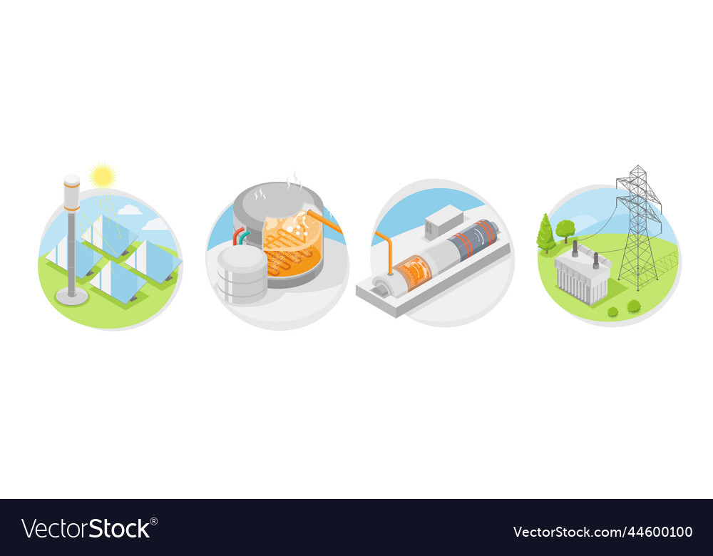 Solar Thermal Power Plant Work Icon Concept Symbol solar-thermal-power-plant-work-icon-concept-symbol