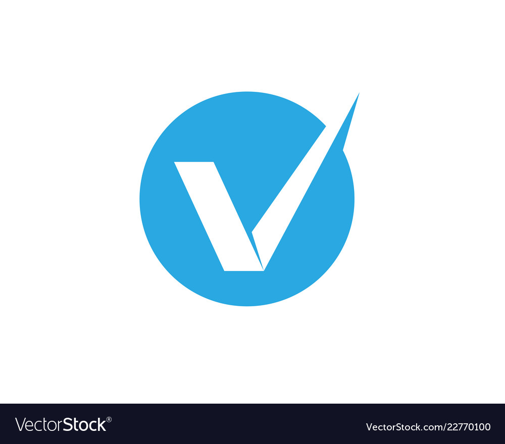 V letter logo template