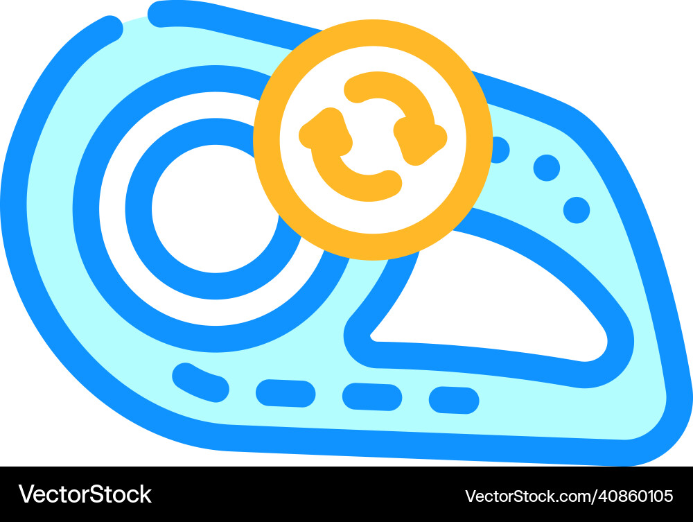 Headlight replacement color icon Royalty Free Vector Image