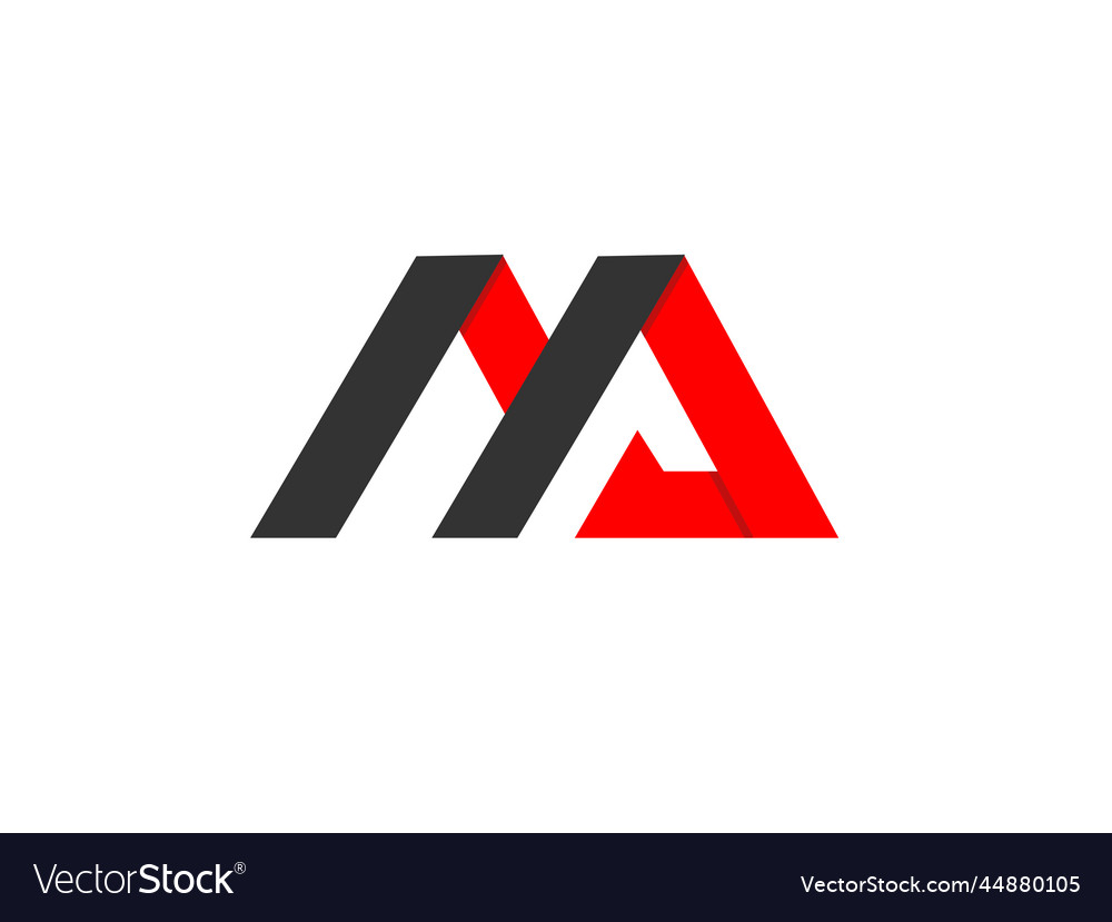 Ma logo letter design m Royalty Free Vector Image