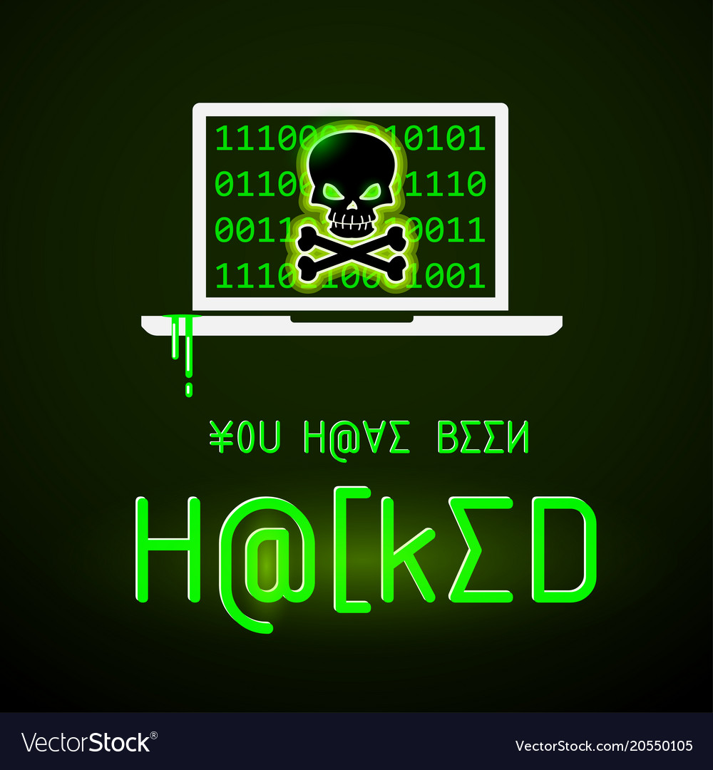 message-you-have-been-hacked-royalty-free-vector-image