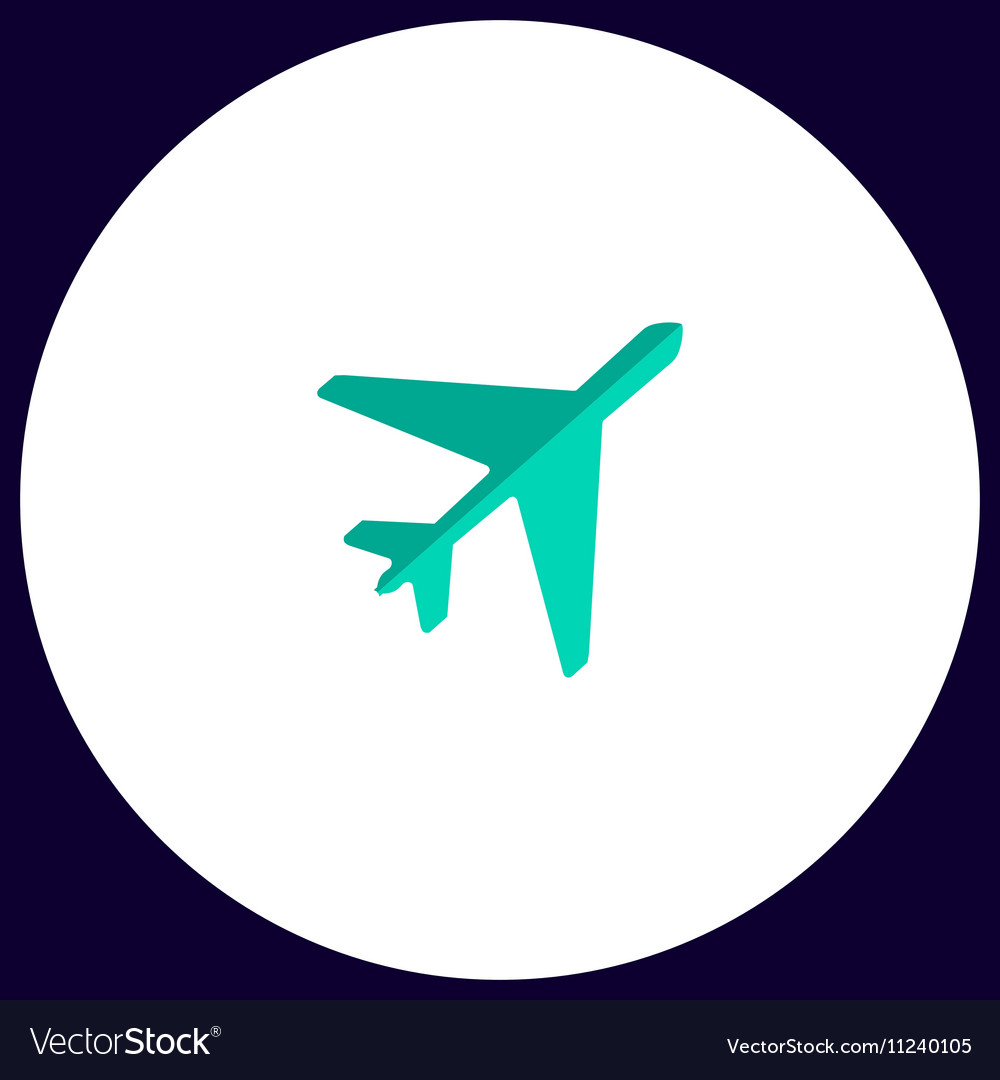 Plane computer symbol Royalty Free Vector Image