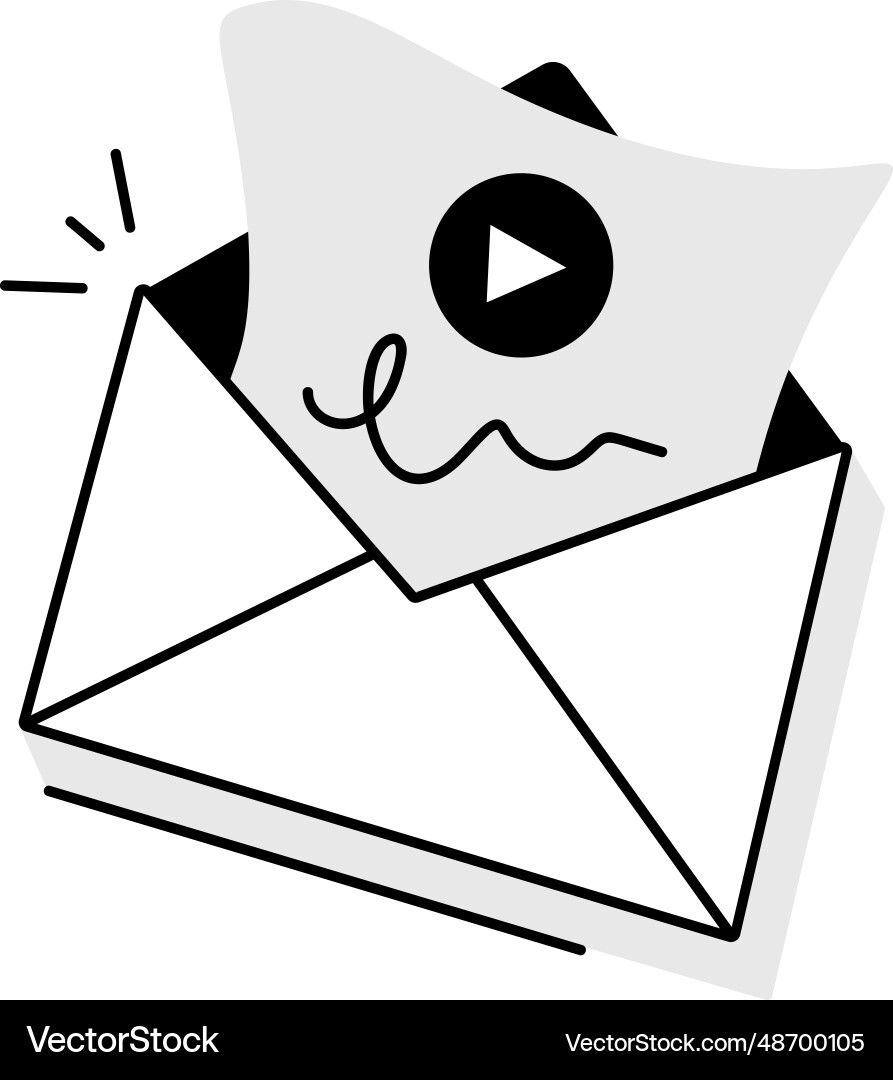 Video mail Royalty Free Vector Image - VectorStock
