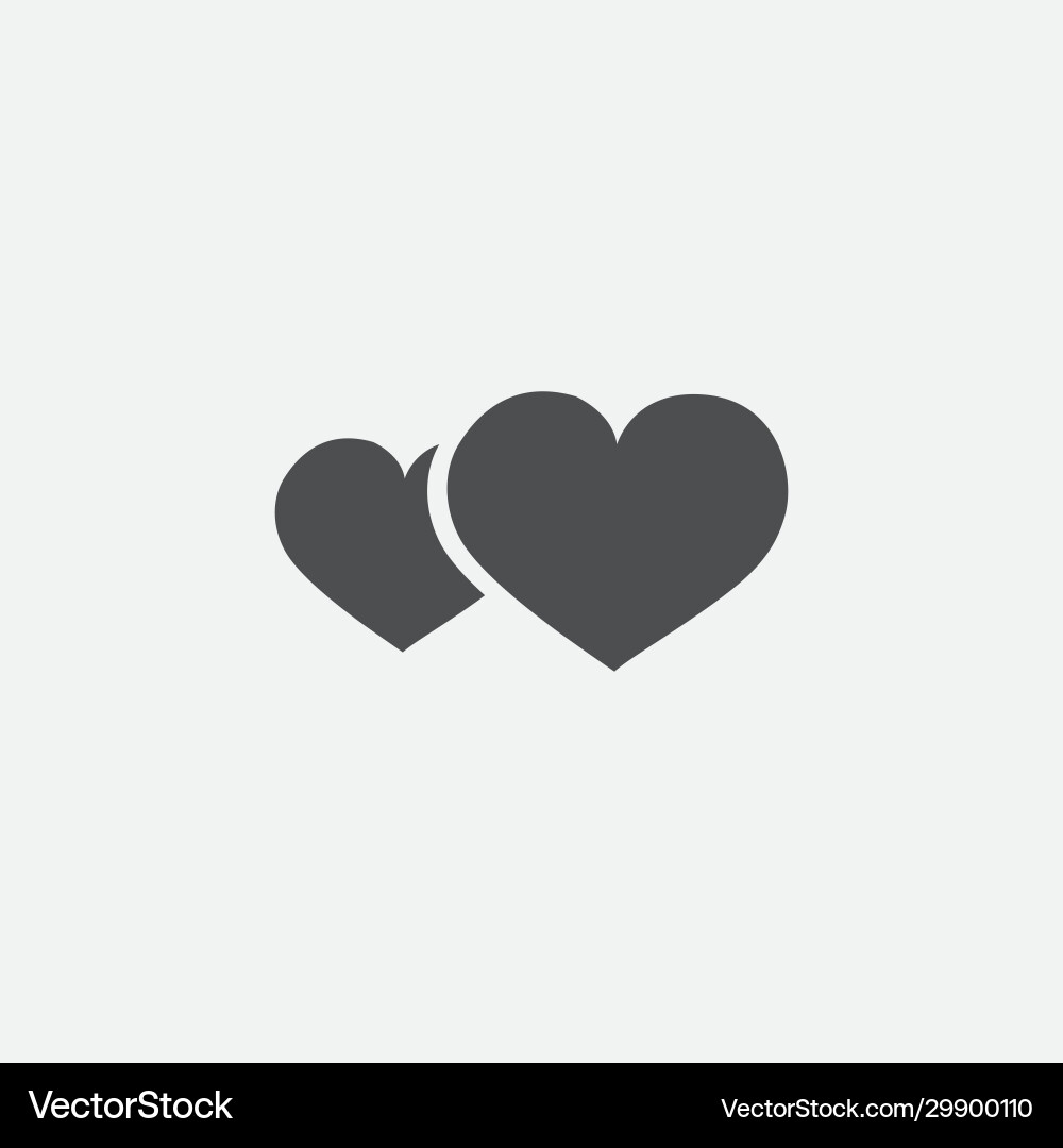 2 Heart Icon Royalty Free Vector Image Vectorstock