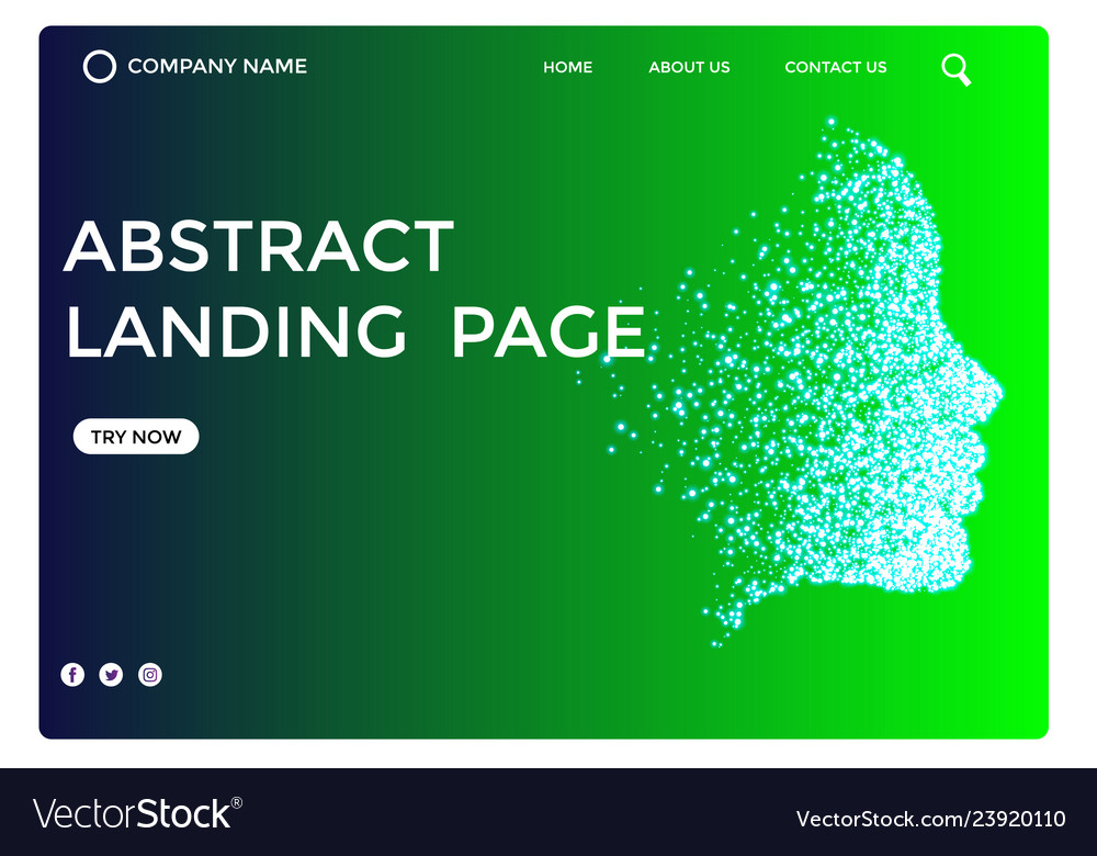 Abstract landing page design Royalty Free Vector Image