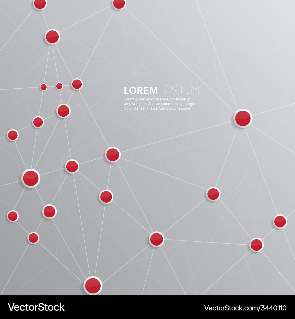 Background with plastic buttons red dots Vector Image