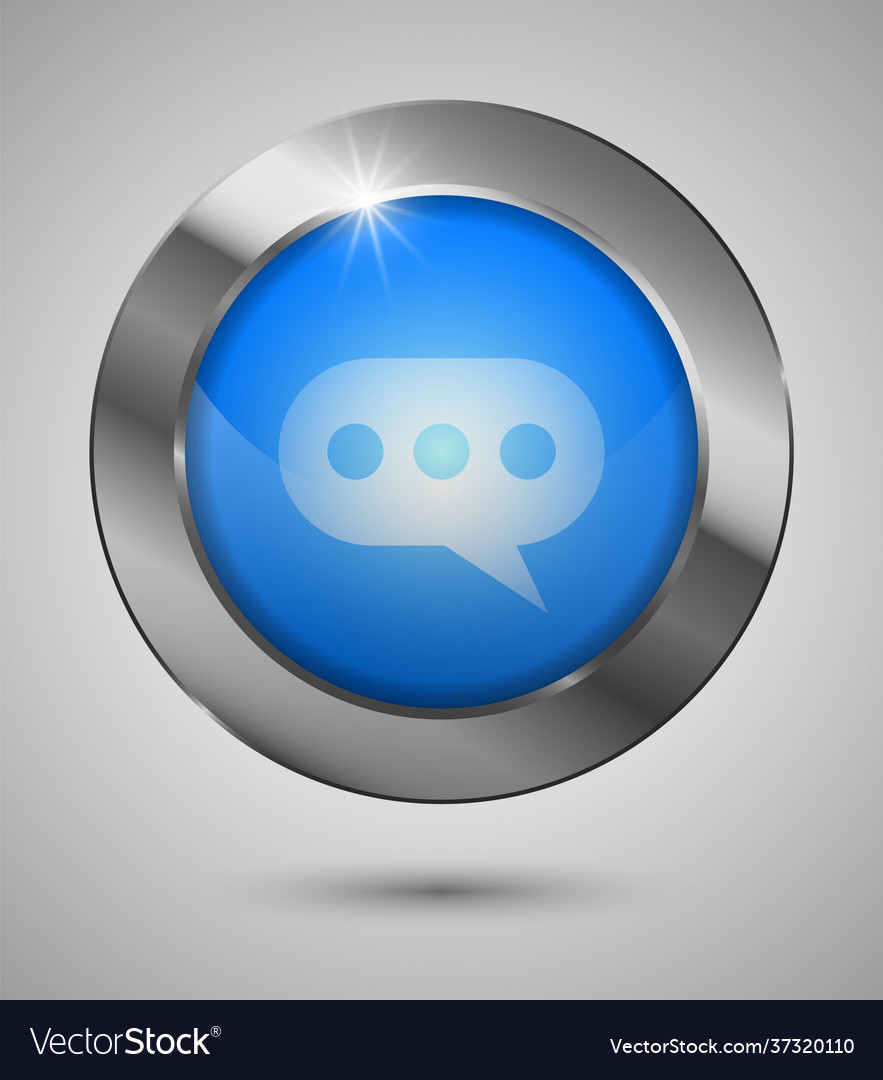 Button chat Royalty Free Vector Image - VectorStock