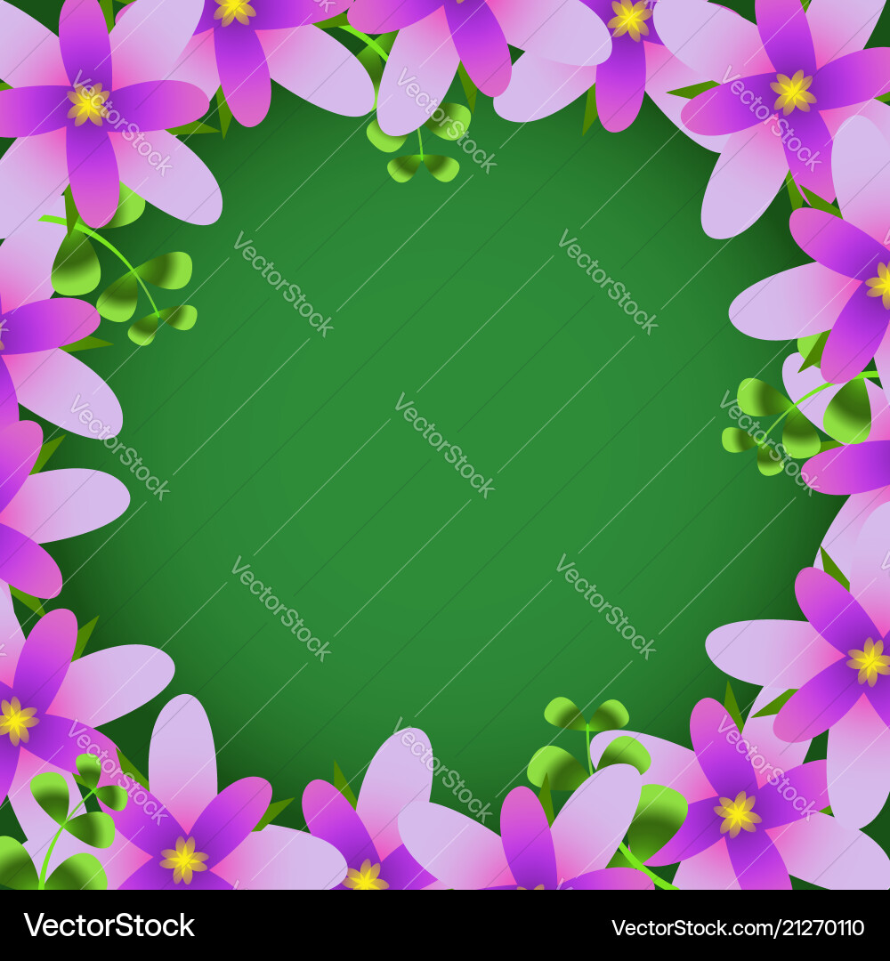 Flower frame Royalty Free Vector Image - VectorStock