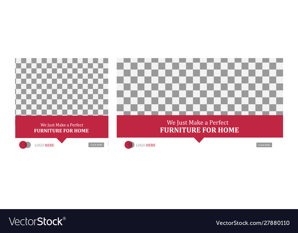Layout Furniture Banner Social Media And Website Vector Image