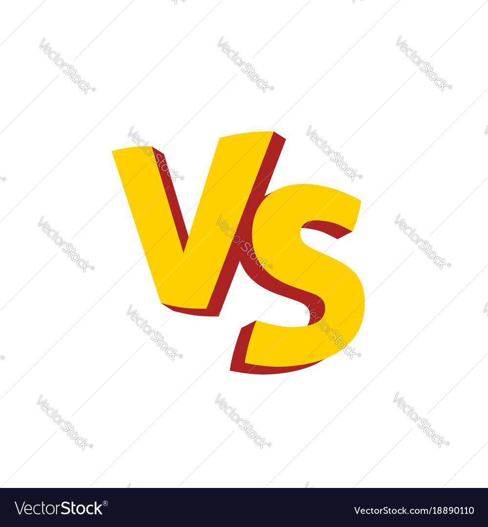 Download Versus letters or vs logo emblem Royalty Free Vector Image