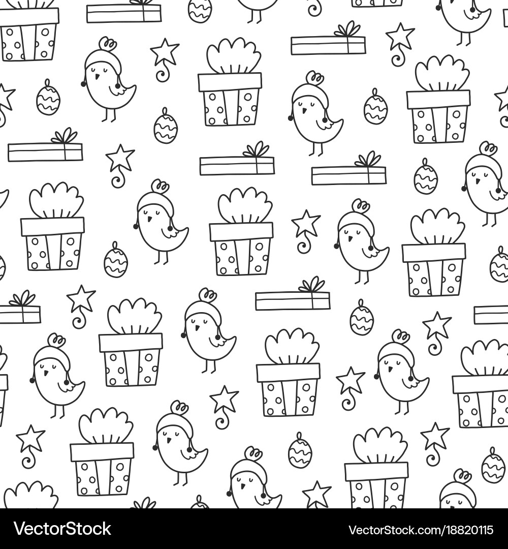 Christmas seamless pattern Royalty Free Vector Image