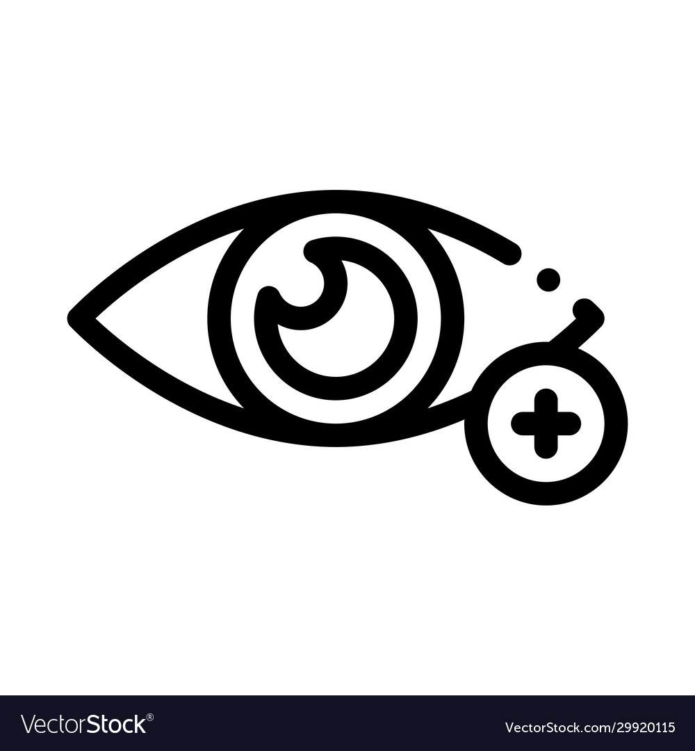 Farsightedness and hyperopia icon thin line Vector Image