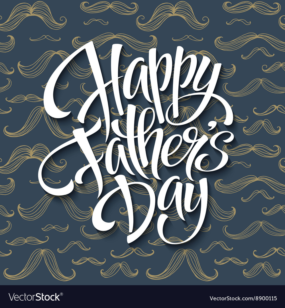 Happy fathers day background with greeting Vector Image