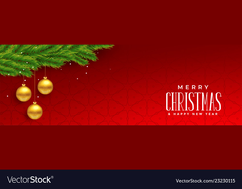 Merry christmas banner design Royalty Free Vector Image