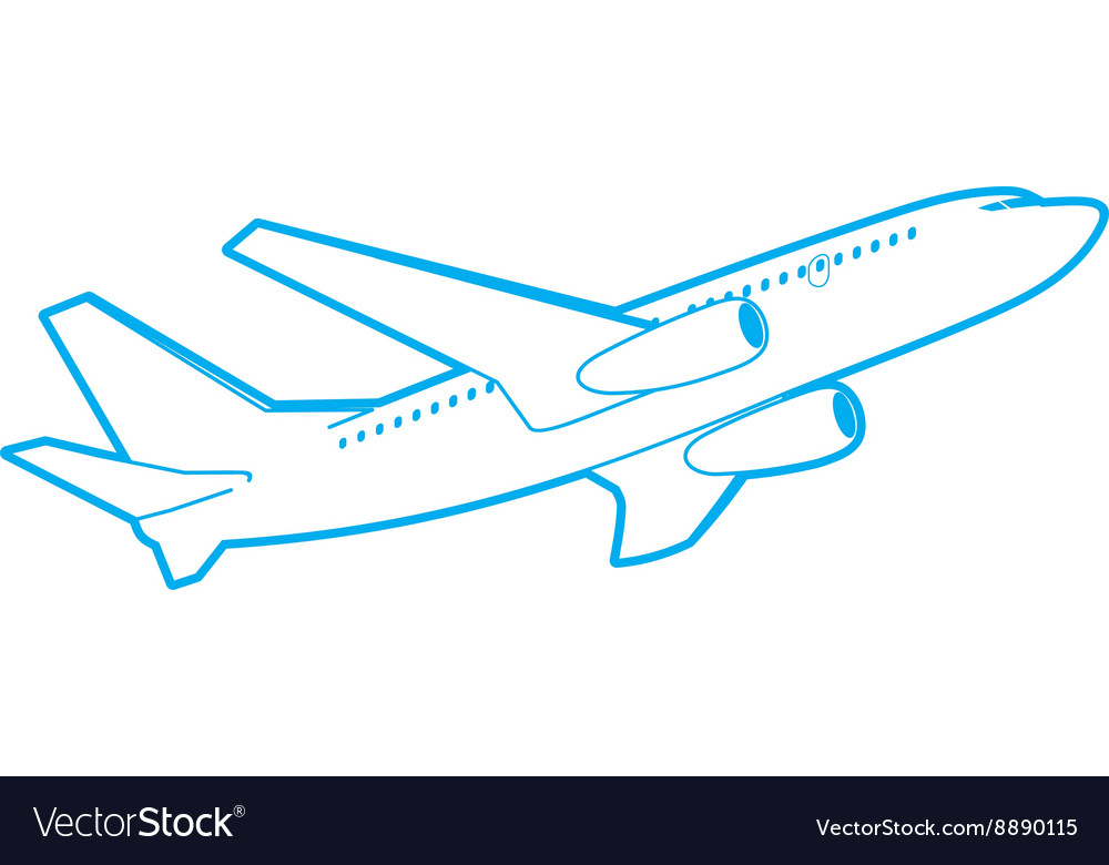 airplane vector outline