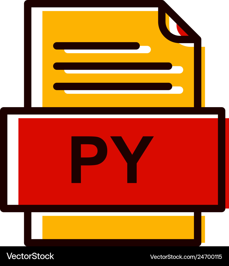 Py file document icon Royalty Free Vector Image