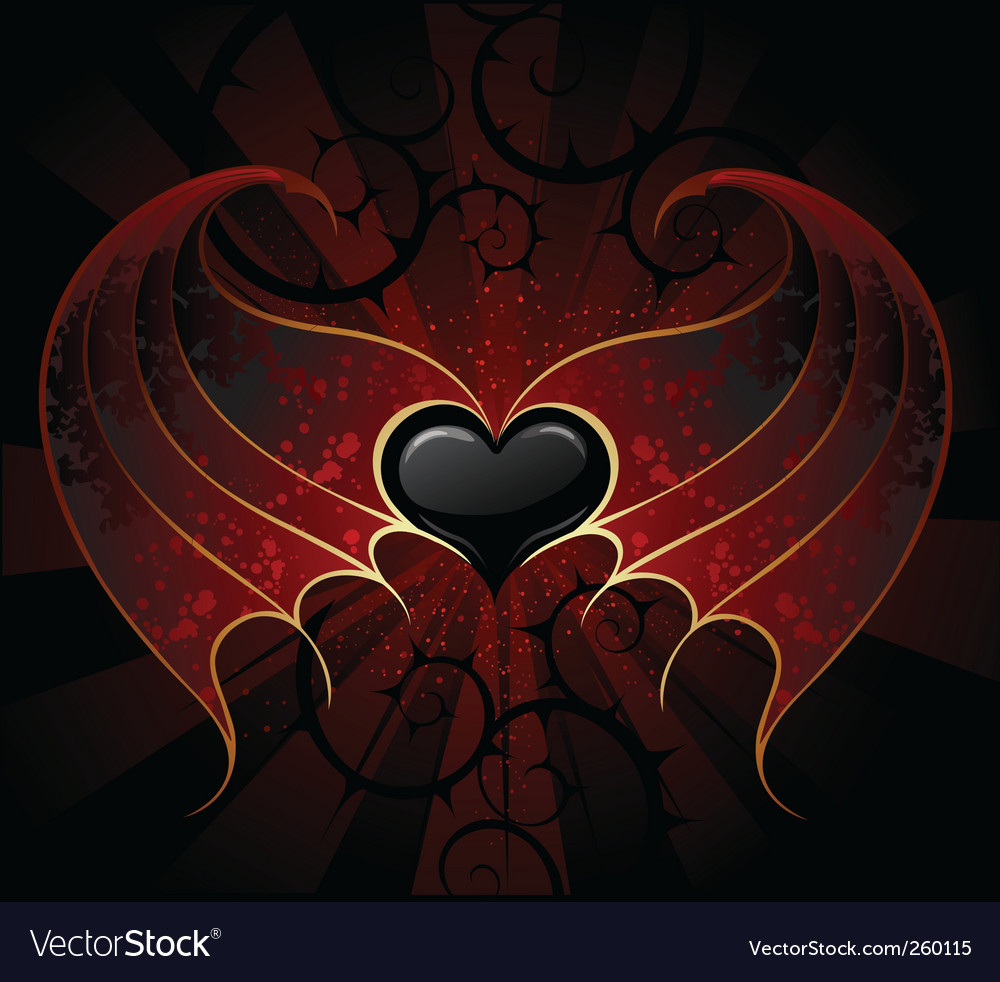 Vampire heart Royalty Free Vector Image - VectorStock