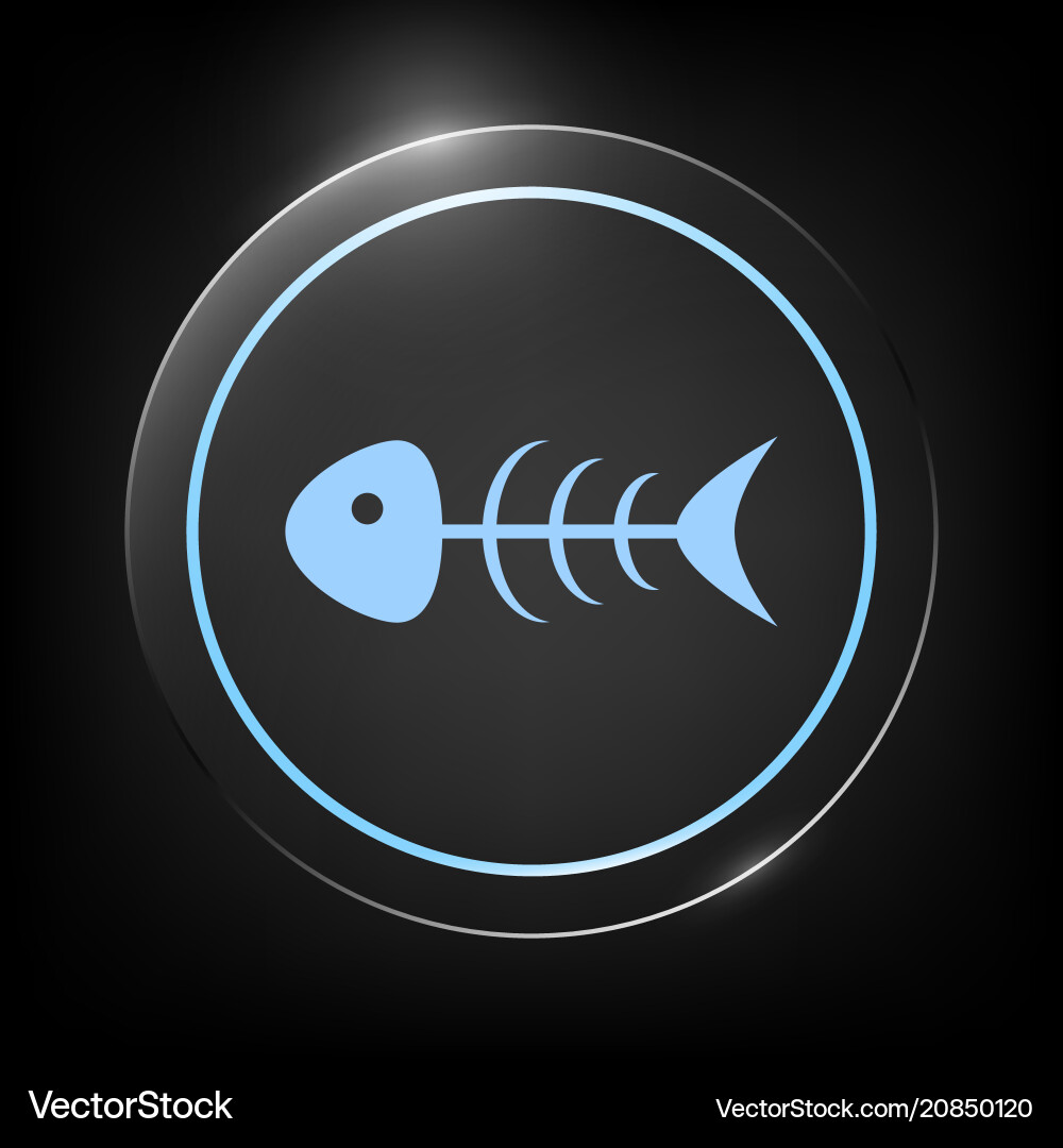 Fish skeleton icon Royalty Free Vector Image - VectorStock