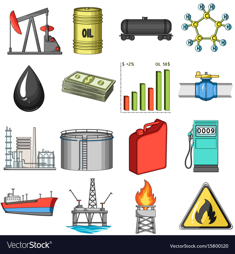 Oil rig pump and other equipment for recovery Vector Image