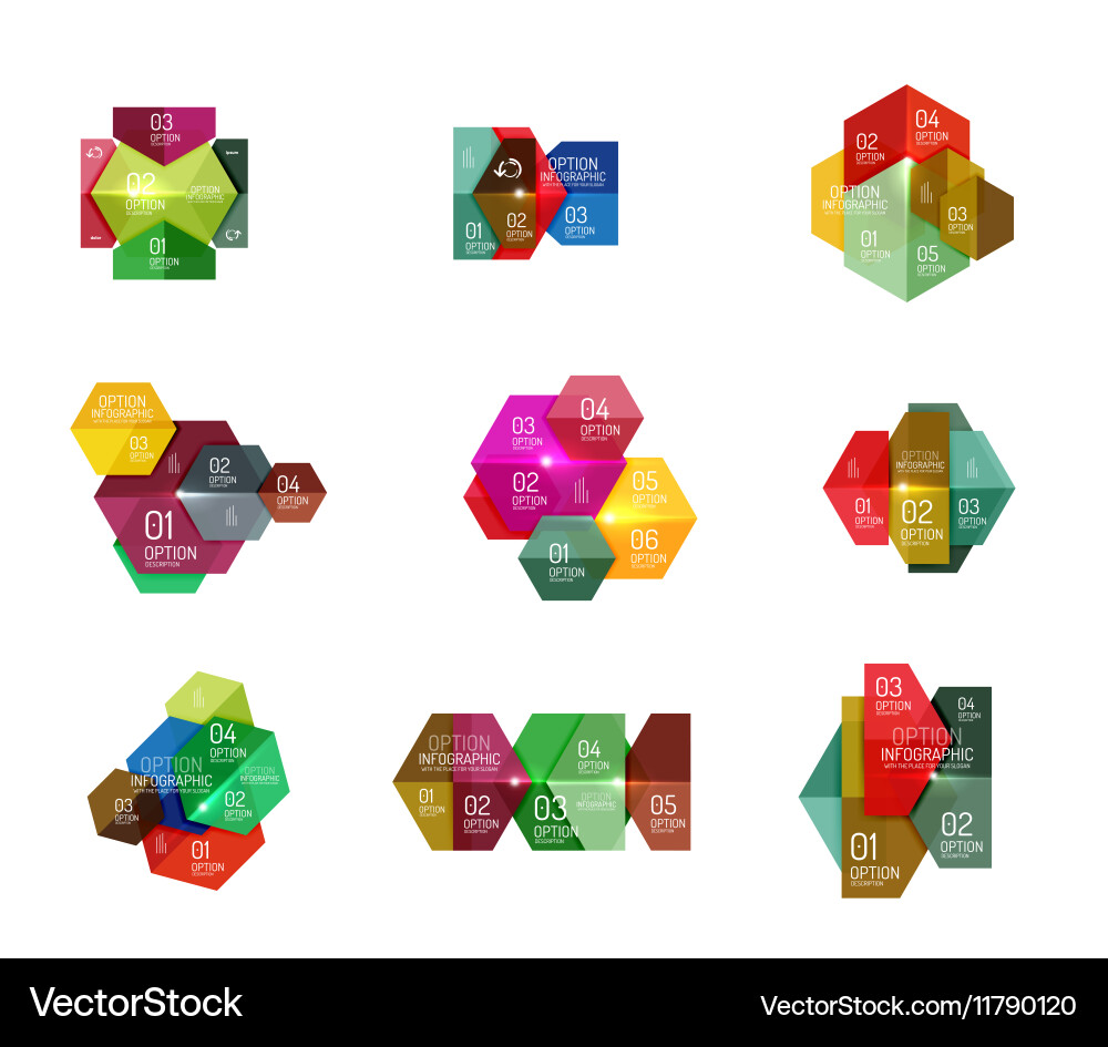Paper business option button infographic templates